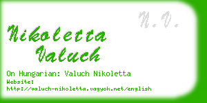 nikoletta valuch business card